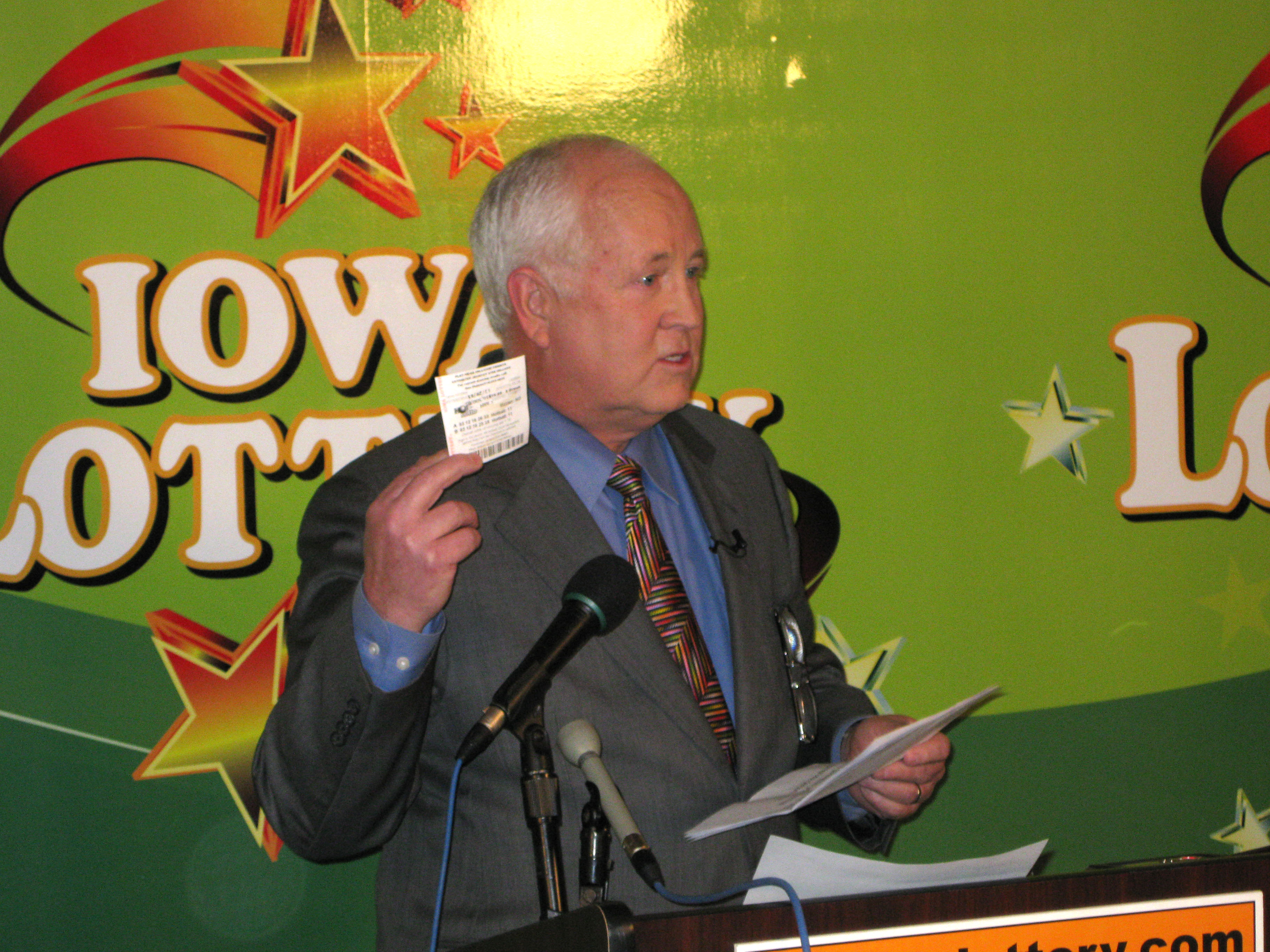 Terry Rich With Winning Ticket